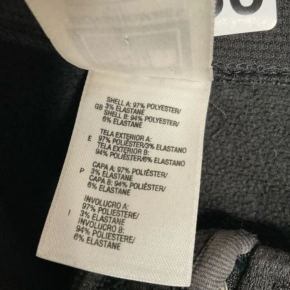 The North Face Base Layer Shirt 1/2‎ Zip Sweatshirt Black/Gray Thumb Holes Hike